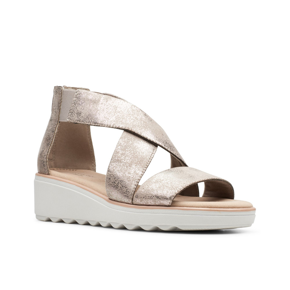 Clarks Women's Jillian Rise Sandal Metallic Discount Clarks