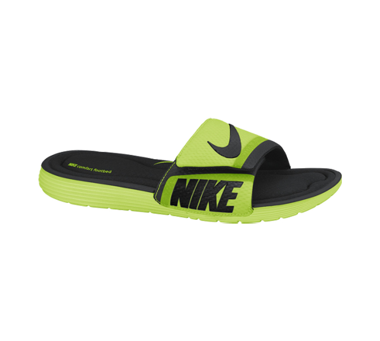 Nike Solarsoft Comfort Slide Mens 705513-010 White Black Sandals Slides  Size 11 | Slides shoes nike, Slides shoes, Nike shoes women