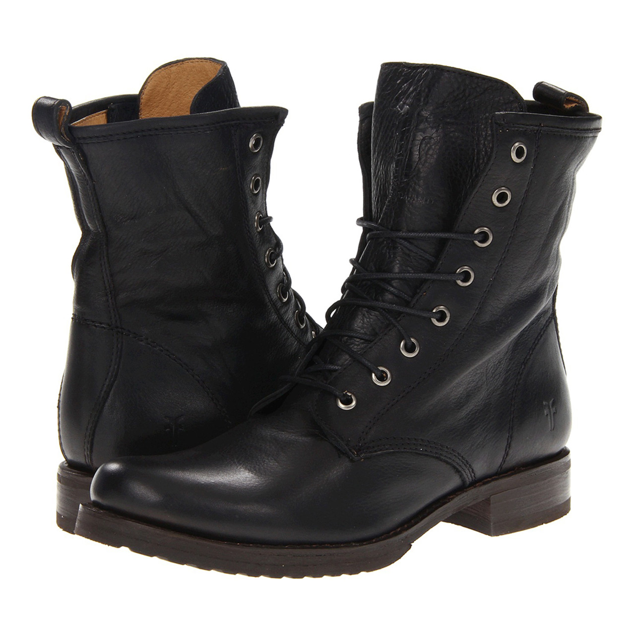 Leather womens sales combat boots