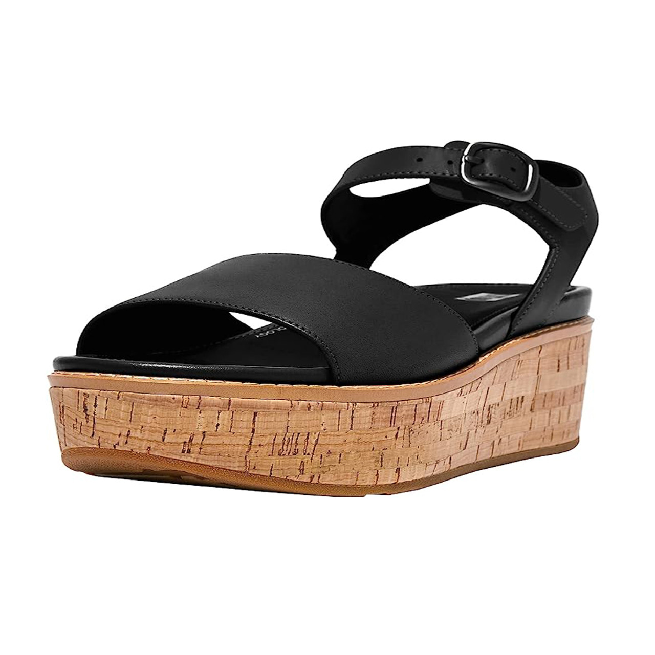 FitFlop Women's Eloise Cork-Wrapped Leather Back-Strap Wedge Sandal