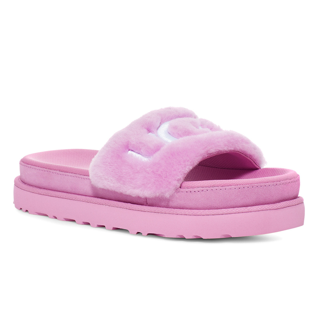 UGG Women s Laton Fur Slide Sandal Pink Discount UGG Ladies