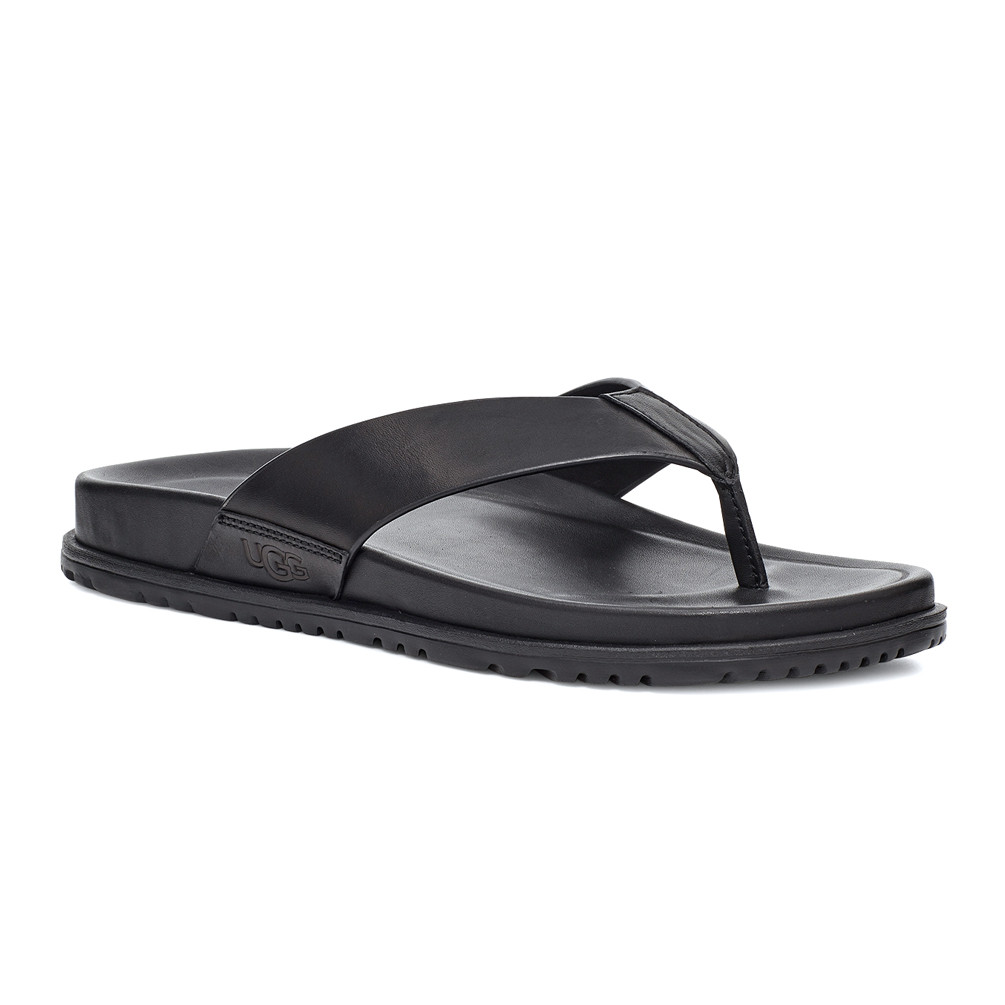 UGG Men's Wainscott Flip Flop Black Discount UGG Mens Sandals