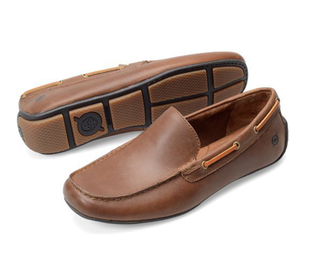 NEW BORN men\'s marcus driving moc shoes in taupe Born Men main image 4