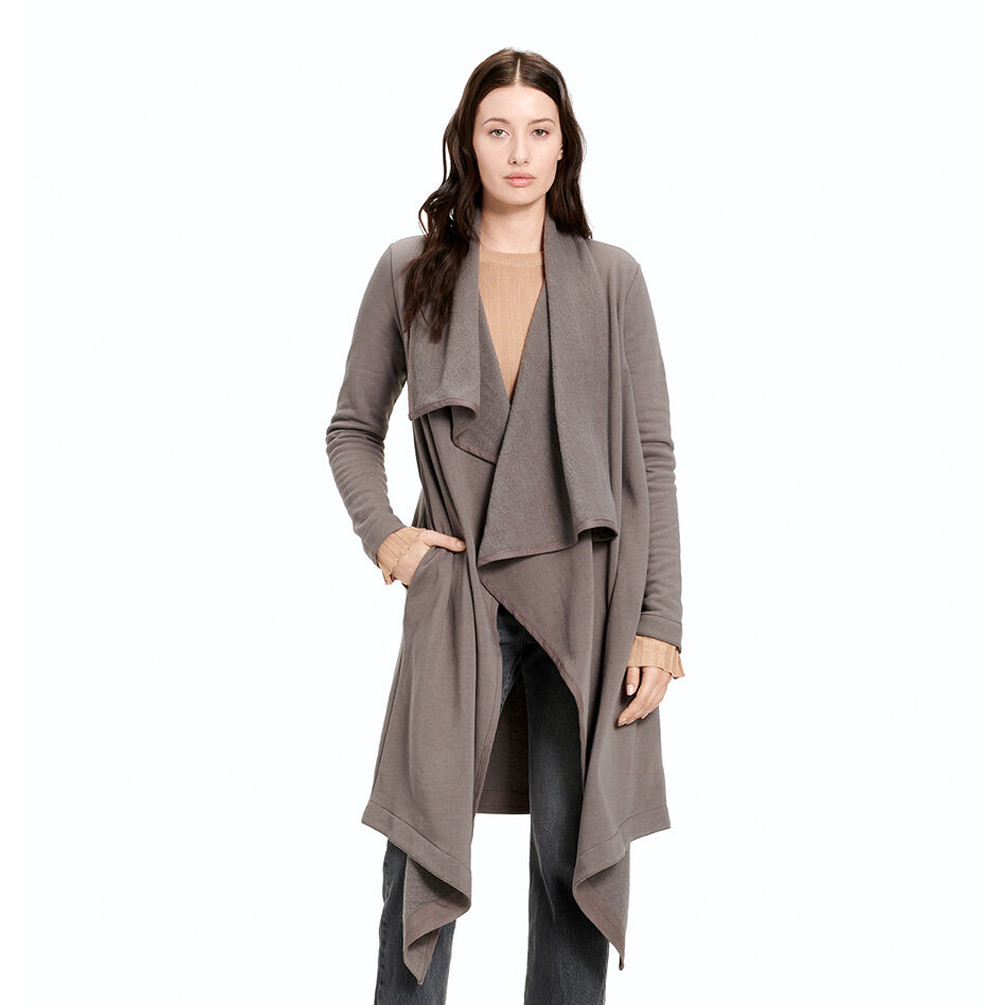 UGG Women's Janni Fleece Blanket Cardigan Grey Discount UGG