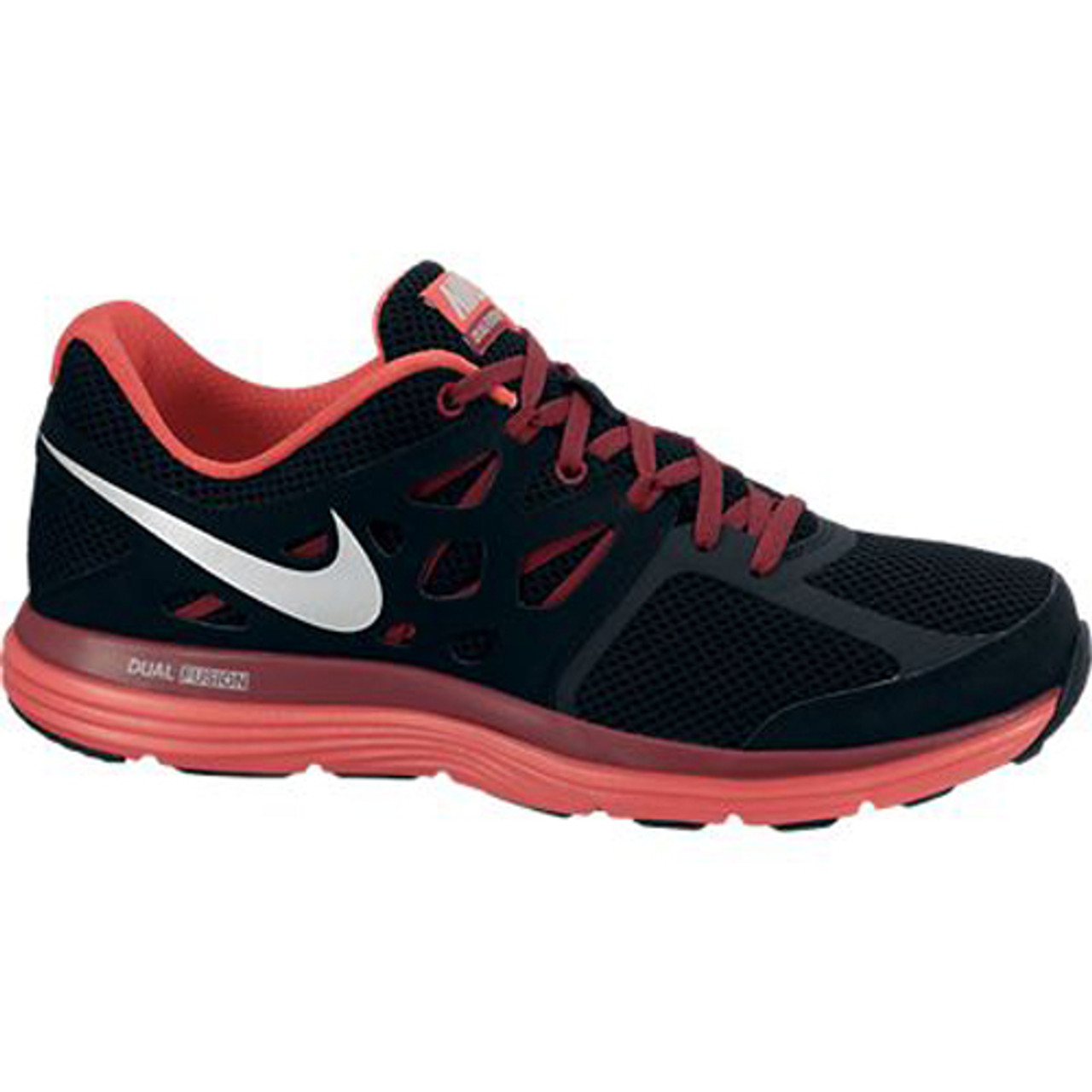 New Nike Dual Fusion Lite Black/Red Mens Running - Black/Team Red/Challenge Red/Silver | Discount Nike Men's Athletic & - Shoolu.com | Shoolu.com