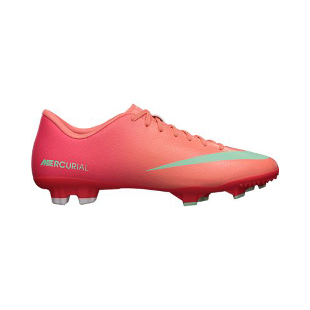 pink and green nike soccer cleats