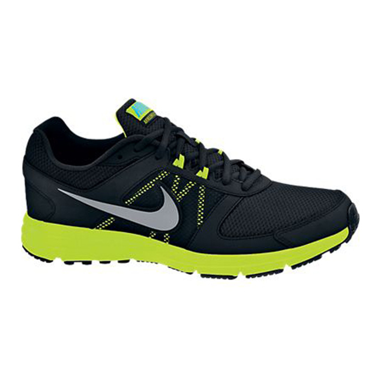 Nike Air Relentless 3 Black/Volt Running Shoes - Black/Gamma Blue/Metallic Cool Grey | Discount Nike Men's Athletic & More - Shoolu.com | Shoolu.com