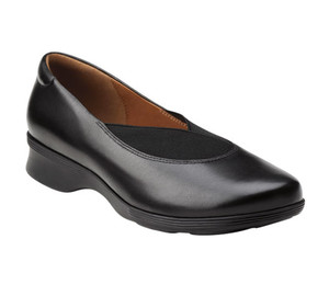 Clarks Women's Aubria Fay Flats Black Leather | Clarks 02182 Black