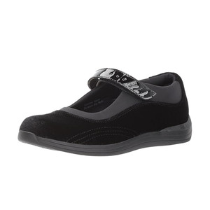 DREW Rose Mary Jane Black Velvet/Patent | DREW 14375-IU Black Velvet/Pat