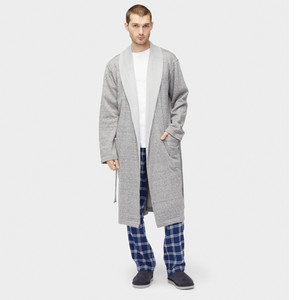 UGG Men's Robinson Robe Grey Heather | UGG 1096932 GRHE