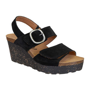 OTBT Women's Peasant Wedge Sandal Black | OTBT Peasant Black