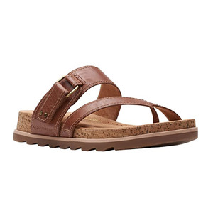 Clarks Women's Yacht Beach Sandal Tan Leather | Clarks 71771 Tan Leather