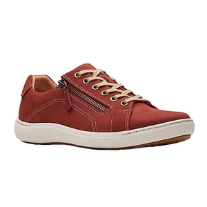 Clarks Women's Nalle Lace Sneaker Chestnut Nubuck | Clarks 74867 Chestnut Nubuck