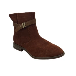 Clarks Women's Camzin Strap Boot Mahogany | Clarks 64223 Mahogany