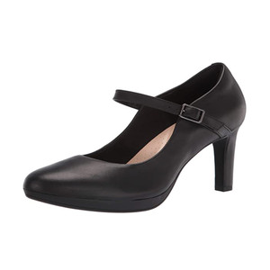 Clarks Women's Ambyr Shine Pump Black Leather | Clarks 57784 Black Leather