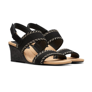 Clarks Women's Kyarra Rose Sandal Black | Clarks 77315 Black