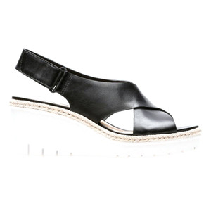 Clarks Women's Palm Shine Wedge Sandal - Grey | Discount Clarks Ladies & More - Shoolu.com | Shoolu.com