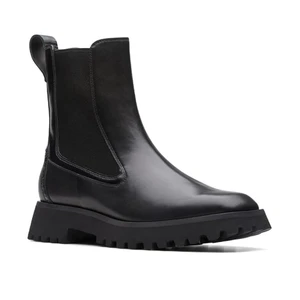 Clarks Women's Stayso Rise Boot Black Leather | Clarks 74708 Black Leather