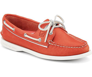 Sperry Women's A/O Boat Shoes Neon Coral/Silver | Sperry 9265638 Coral/Siver