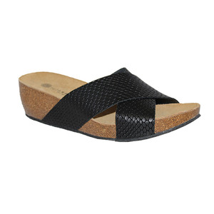 Lola Sabbia For Eric Michael Women's Violet Slide Black 37 | Eric Michael Violet Black 37