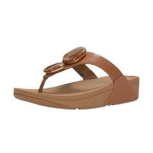 Fitflop Women's Lulu Marbled-Stone Toe-Post Sandals Deep Tan | Fitflop A4T-C15 Deep Tan