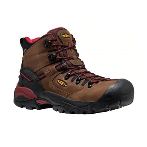 KEEN Utility Men's Pittsburgh Energy 6" Waterproof Carbon Toe Boot Bison/Black | KEEN 1032285 Bison/Black