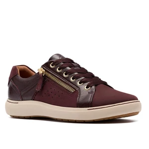Clarks Women's Nalle Zen Sneaker Merlot Combi | Clarks 84396 Merlot Combi