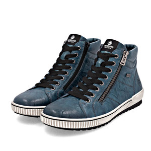 Remonte Women's D0772-12 Maditta 72 High Top Sneaker Petrol/Teal | Remonte D0772-12 Petrol/Teal