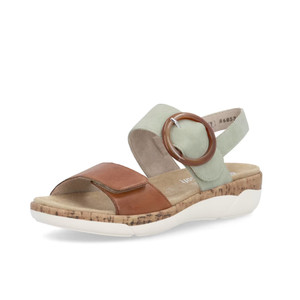 Remonte Women's R6853-24 Jocelyn 53 Sandal Noccia/Salbei | Remonte R6853-24 Noccia/Salbei