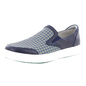 Alegria Men's Bender Slip On Navy Plaid | Alegria BEN 9460 Navy Plaid