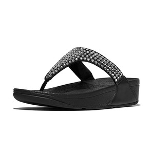 Fitflop Women's Lulu Maxi-Crystal Toe-Post Sandals Black | Fitflop B1B-001 Black
