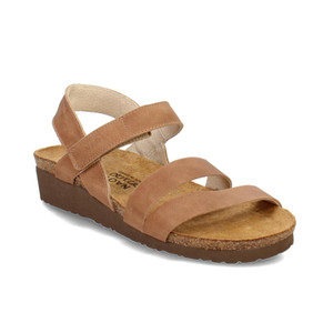 Naot Women's Kayla Wide Sandal Latte Brown Leather | Naot 7303 E69 Latte Brown