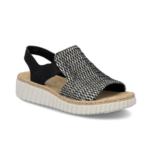 Rieker Women's 69276-00 Rachel 76 Sandal Schwarz-Sand/Schwarz | Rieker 69276-00 Schwarz-Sand