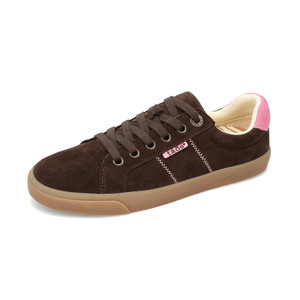 Taos Women's Star 2.0 Sneaker Brown/Pink Suede | Taos ST2 14328 BRPS