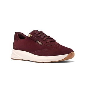 Clarks Women's Code Run Sneaker Burgundy Suede | Clarks 27889 Burgundy