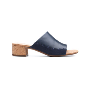 Clarks Women's Elisa Abby Sandal Navy Lea/Suede | Clarks 40609 Navy Lea/Suede