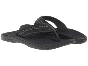 Olukai Men's Hokua Flip Flops Black/Dark Shadow | Olukai 10161-4042 Black/Dk Shadow Olukai Men's Hokua Flip Flops Black/Dark Shadow | Olukai 10161-4042 Black/Dk Shadow