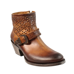 Corral Women's Z0016 Ankle Boot Brown Cutout | Corral Z0016 Brown