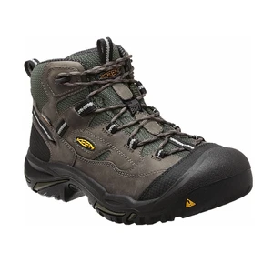 KEEN Utility Men's Braddock WP Mid Steel-Toe Work Boot Gargoyle/Forest | KEEN 1011243 Gargoyle/Forest