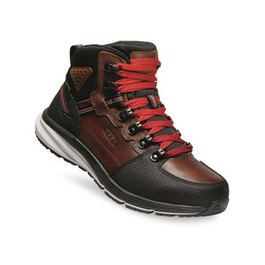 KEEN Utility Men's Red Hook Mid WP Soft Toe Work Boot | KEEN 1025618 Tobacco/Black