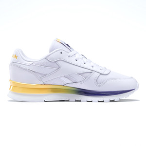 Reebok Women's Classic Leather Sneaker Lilac Frost/Gold/Orchid | Reebok EH1655 Lilac/Gold/Or