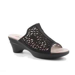 Dromedaris Women's Lara Slide Sandal Black | Dromedaris Lara Black