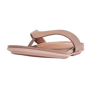 FitFlop Women's Gracie Leather Flip-Flop Beige | FitFlop EO8-137 Beige