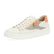 Remonte Women's D0J03-81 Kendra 03 Fashion Sneaker Off White/Muschel/Orange