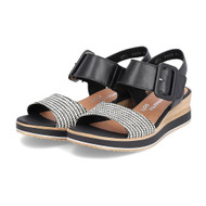 Remonte Women's D6453-01 Jerilyn 53 Sandal Schwarz/Crema