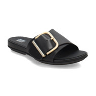 Fitflop Women's Gracie Maxi Buckle Leather Slide Sandal Black