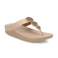 Fitflop Women's Halo Bead Circle Toe-Post Sandal Latte Beige