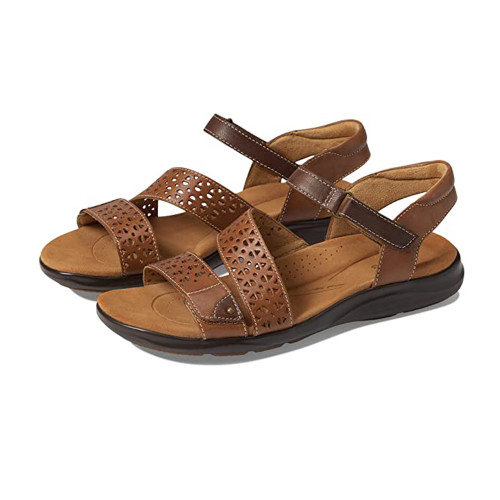 (取寄) クラークス レディース ウェイ Clarks women Clarks Kitly Way Tan Leather Clarks Women's Kitly Way Sandal - Brown | Discount Clarks Ladies
