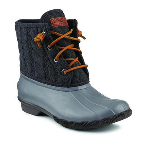 dark grey sperry duck boots