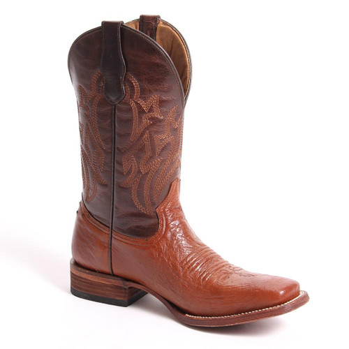 Circle G Men's Smooth Ostrich SQ Toe Western Boot - Brown | Discount ...